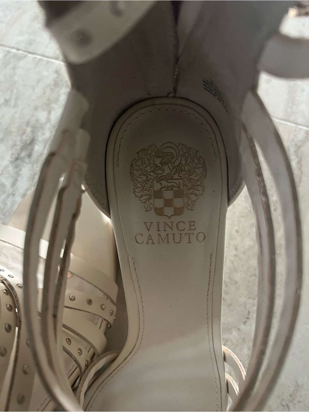 Vince Camuto Blush Strappy Studded Heels